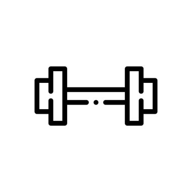 dambıl simgesi. Beyaz Arkaplanda İnce Doğrusal Tasarım