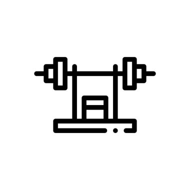 dambıl simgesi. Beyaz Arkaplanda İnce Doğrusal Tasarım