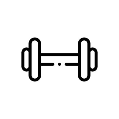 dambıl simgesi. Beyaz Arkaplanda İnce Doğrusal Tasarım