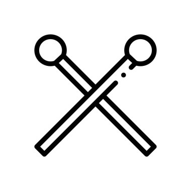 but simgesi. Beyaz Arkaplanda İnce Doğrusal Tasarım