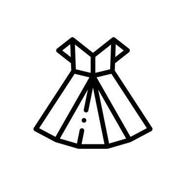 Kıyafet ikonu. Beyaz Arkaplanda İnce Doğrusal Tasarım