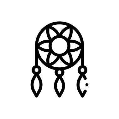 Düş kapanı ikonu. Beyaz Arkaplanda İnce Doğrusal Tasarım