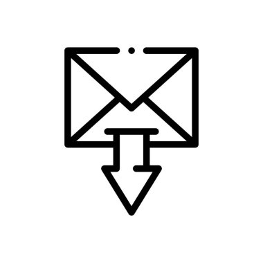 Simge indir. Beyaz Arkaplanda İnce Doğrusal Tasarım