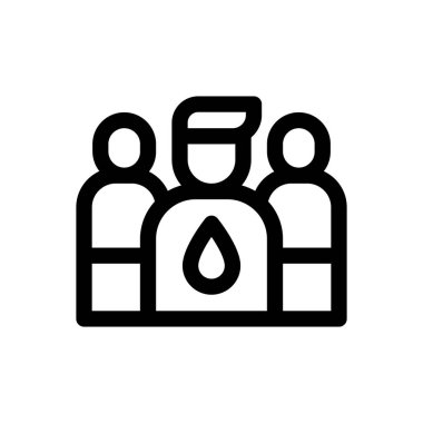 Bağışçıların simgesi. Beyaz Arkaplanda İnce Doğrusal Tasarım