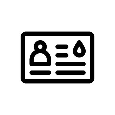 Donör ikonu. Beyaz Arkaplanda İnce Doğrusal Tasarım