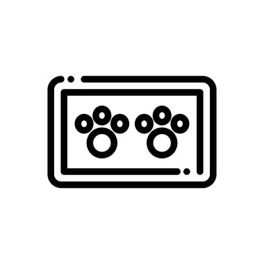 Paspas simgesi. Beyaz Arkaplanda İnce Doğrusal Tasarım