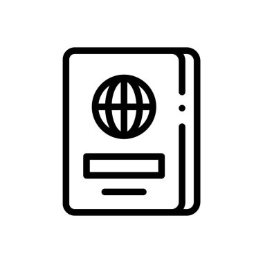 belge simgesi. Beyaz Arkaplanda İnce Doğrusal Tasarım