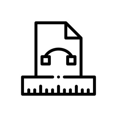 belge simgesi. Beyaz Arkaplanda İnce Doğrusal Tasarım