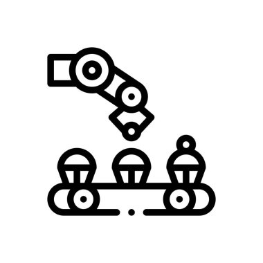 yemek paketi simgesi. Beyaz Arkaplanda İnce Doğrusal Tasarım