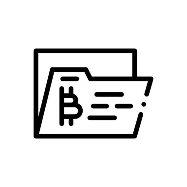 klasör simgesi. Beyaz Arkaplanda İnce Doğrusal Tasarım