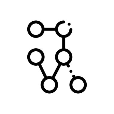 akış simgesi. Beyaz Arkaplanda İnce Doğrusal Tasarım
