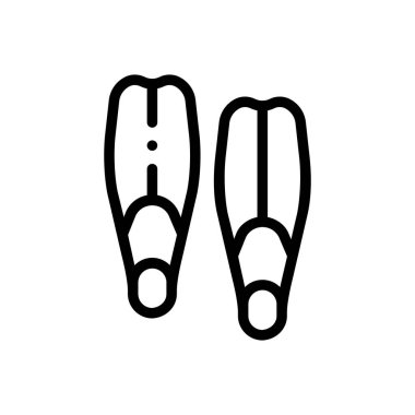 Terlik simgesini çevirir. Beyaz Arkaplanda İnce Doğrusal Tasarım