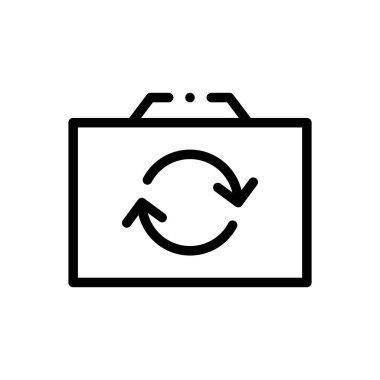 Çizelge simgesi. Beyaz Arkaplanda İnce Doğrusal Tasarım