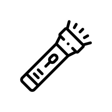 fener ikonu. Beyaz Arkaplanda İnce Doğrusal Tasarım