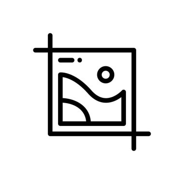 ikon sabitlendi. Beyaz Arkaplanda İnce Doğrusal Tasarım