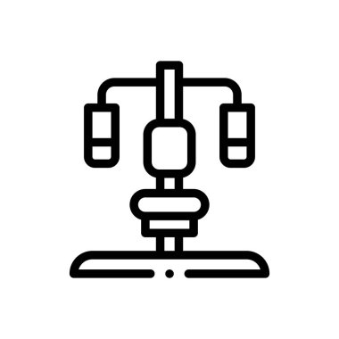 Beş yıldızlı ikon. Beyaz Arkaplanda İnce Doğrusal Tasarım