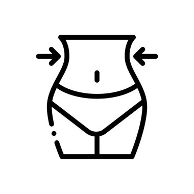 Fitness ikonu. Beyaz Arkaplanda İnce Doğrusal Tasarım