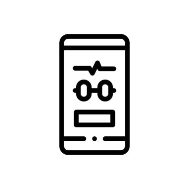 Fitness saat ikonu. Beyaz Arkaplanda İnce Doğrusal Tasarım