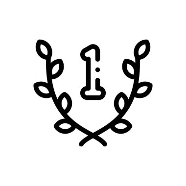 İlk ikon. Beyaz Arkaplanda İnce Doğrusal Tasarım