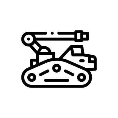 İtfaiyeci ikonu. Beyaz Arkaplanda İnce Doğrusal Tasarım