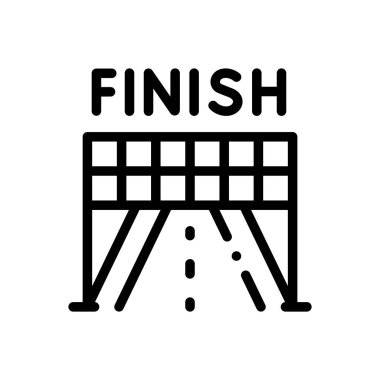 yüzgeç simgesi. Beyaz Arkaplanda İnce Doğrusal Tasarım