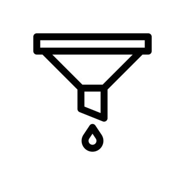 filtre simgesi. Beyaz Arkaplanda İnce Doğrusal Tasarım