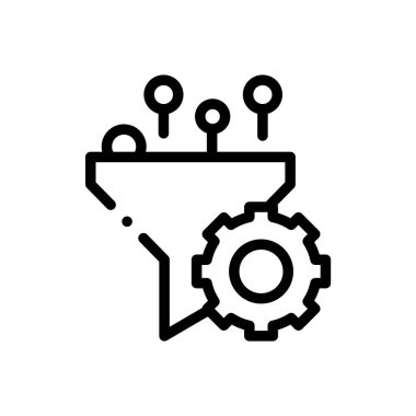filtre simgesi. Beyaz Arkaplanda İnce Doğrusal Tasarım