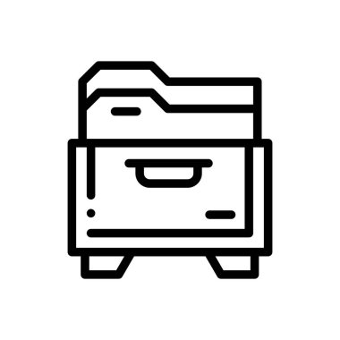 Film reklam ikonu. Beyaz Arkaplanda İnce Doğrusal Tasarım