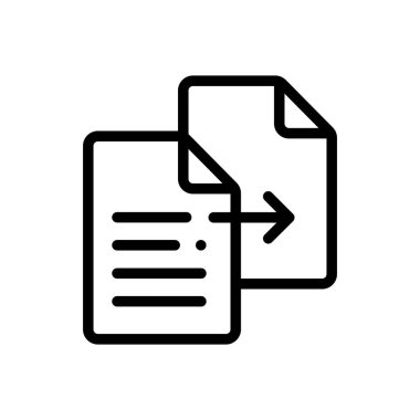 dosya simgesi. Beyaz Arkaplanda İnce Doğrusal Tasarım