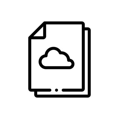 dosya simgesi. Beyaz Arkaplanda İnce Doğrusal Tasarım