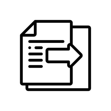 dosya simgesi. Beyaz Arkaplanda İnce Doğrusal Tasarım