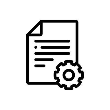 dosya simgesi. Beyaz Arkaplanda İnce Doğrusal Tasarım