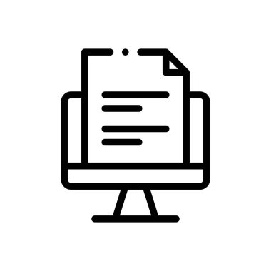 dosya simgesi. Beyaz Arkaplanda İnce Doğrusal Tasarım