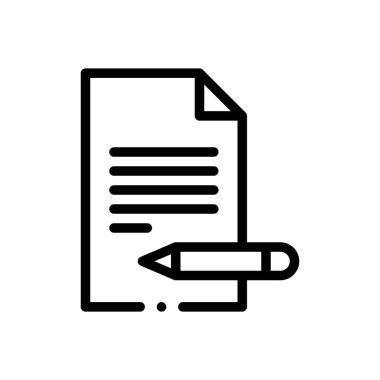 dosya simgesi. Beyaz Arkaplanda İnce Doğrusal Tasarım