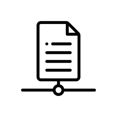 dosya simgesi. Beyaz Arkaplanda İnce Doğrusal Tasarım