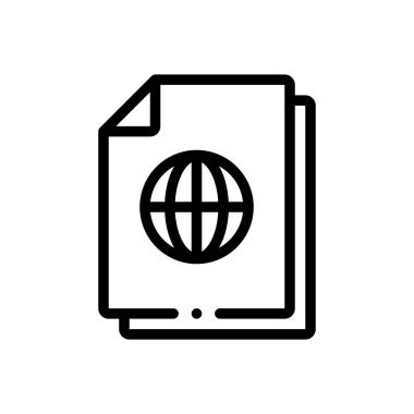 dosya simgesi. Beyaz Arkaplanda İnce Doğrusal Tasarım