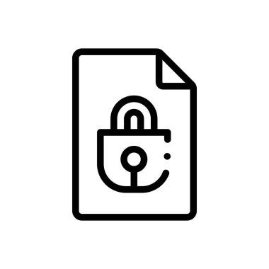 dosya simgesi. Beyaz Arkaplanda İnce Doğrusal Tasarım