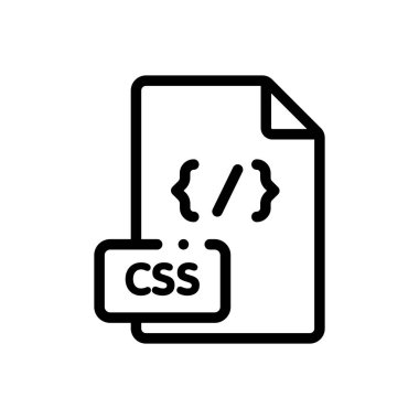 dosya simgesi. Beyaz Arkaplanda İnce Doğrusal Tasarım