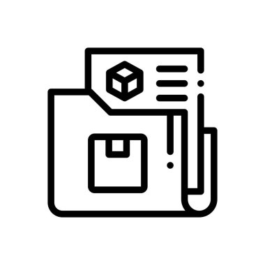 dosya simgesi. Beyaz Arkaplanda İnce Doğrusal Tasarım