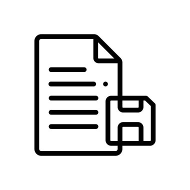 dosya simgesi. Beyaz Arkaplanda İnce Doğrusal Tasarım