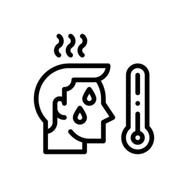 Fii ikonu. Beyaz Arkaplanda İnce Doğrusal Tasarım