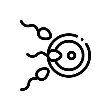 döllenme ikonu. Beyaz Arkaplanda İnce Doğrusal Tasarım