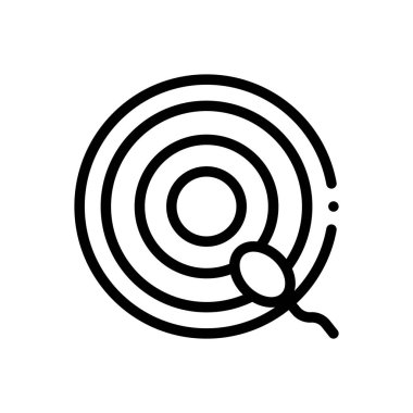 döllenme ikonu. Beyaz Arkaplanda İnce Doğrusal Tasarım