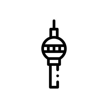 Gelincik ikonu. Beyaz Arkaplanda İnce Doğrusal Tasarım