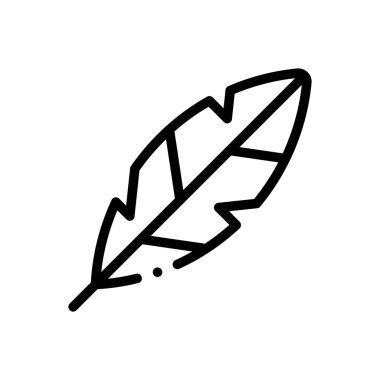 Tüyler ikonu. Beyaz Arkaplanda İnce Doğrusal Tasarım