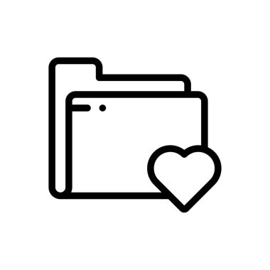 En sevdiği ikon. Beyaz Arkaplanda İnce Doğrusal Tasarım