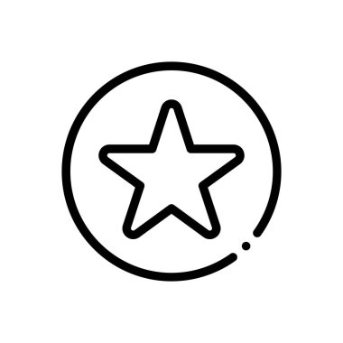 En sevdiği ikon. Beyaz Arkaplanda İnce Doğrusal Tasarım