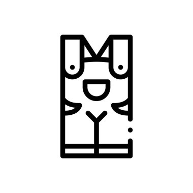 Çiftçi ikonu. Beyaz Arkaplanda İnce Doğrusal Tasarım