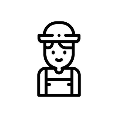 Çiftlik evi ikonu. Beyaz Arkaplanda İnce Doğrusal Tasarım