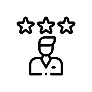 Ünlü bir ikon. Beyaz Arkaplanda İnce Doğrusal Tasarım